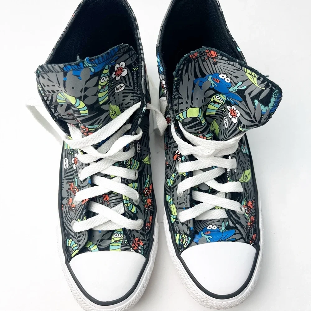 Converse All Stars Chuck Taylor High Top Plants Bugs Size 4